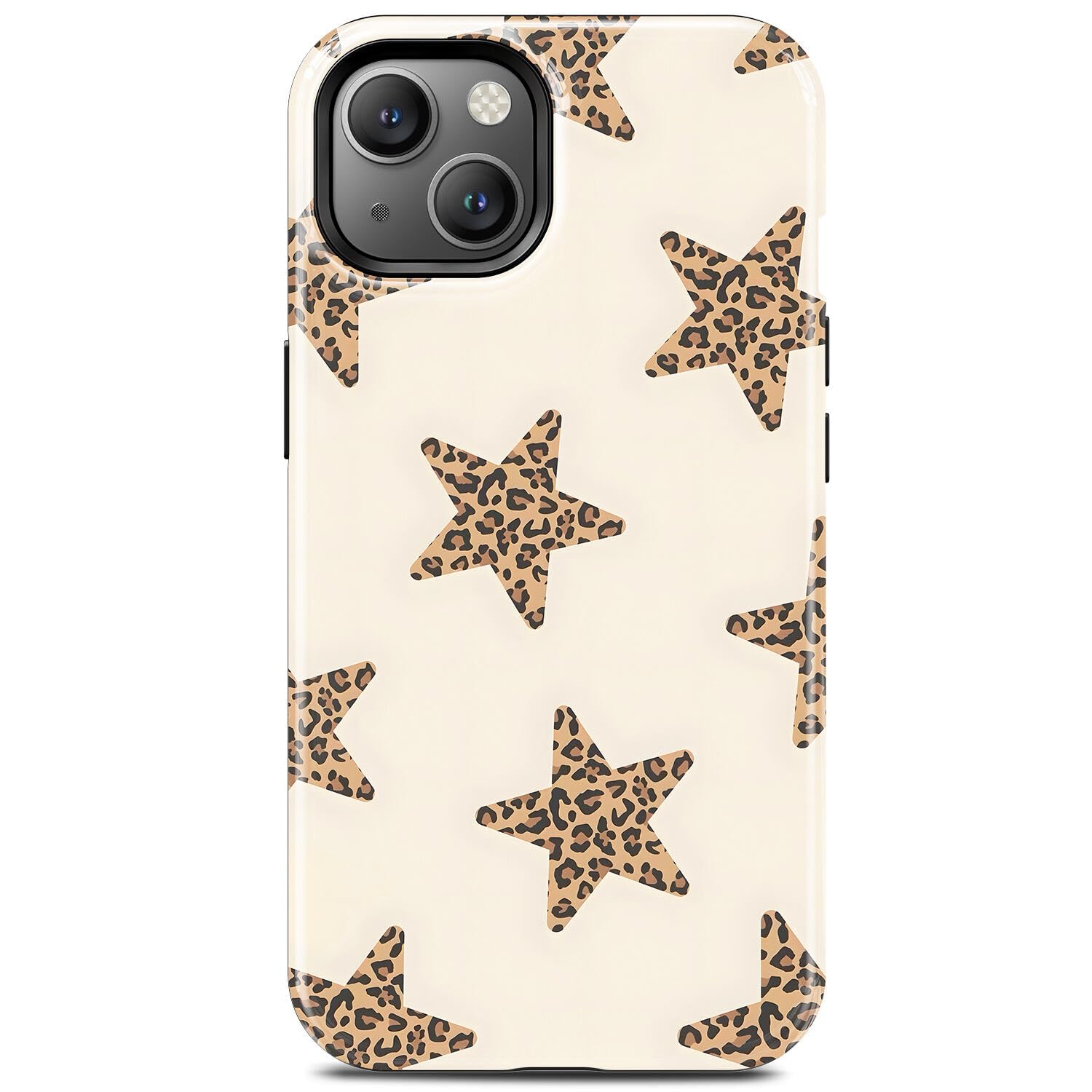TAMUEL iPhone 14 Case Stars Cheetah Print