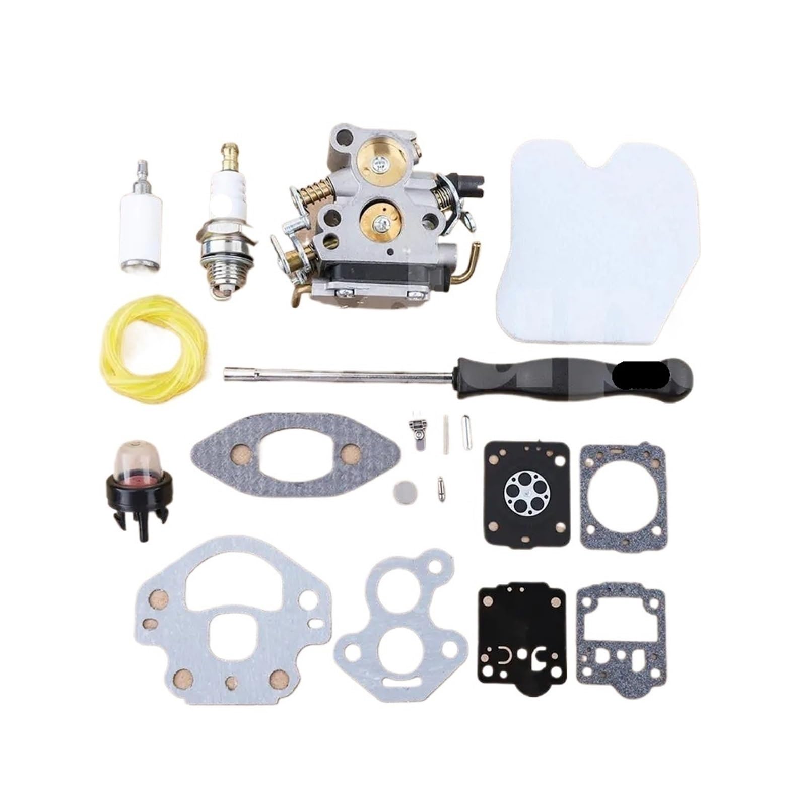 Carburador con Kit de reparación, Destornillador y Filtro de Aire for Motosierra 235, 236, 240, 235e, 236e y 240e (574719402 y 545072601)