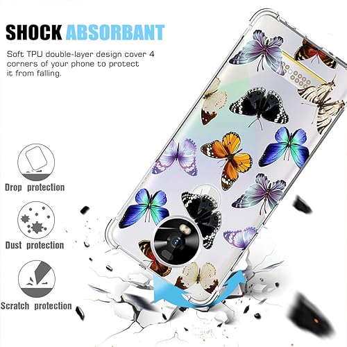 Miniatura 7 de Yodueiv Funda de teléfono para Moto Z4, Motorola Z4 Play XT1980-4 para niñas y mujeres, funda protectora transparente de TPU suave y transparente