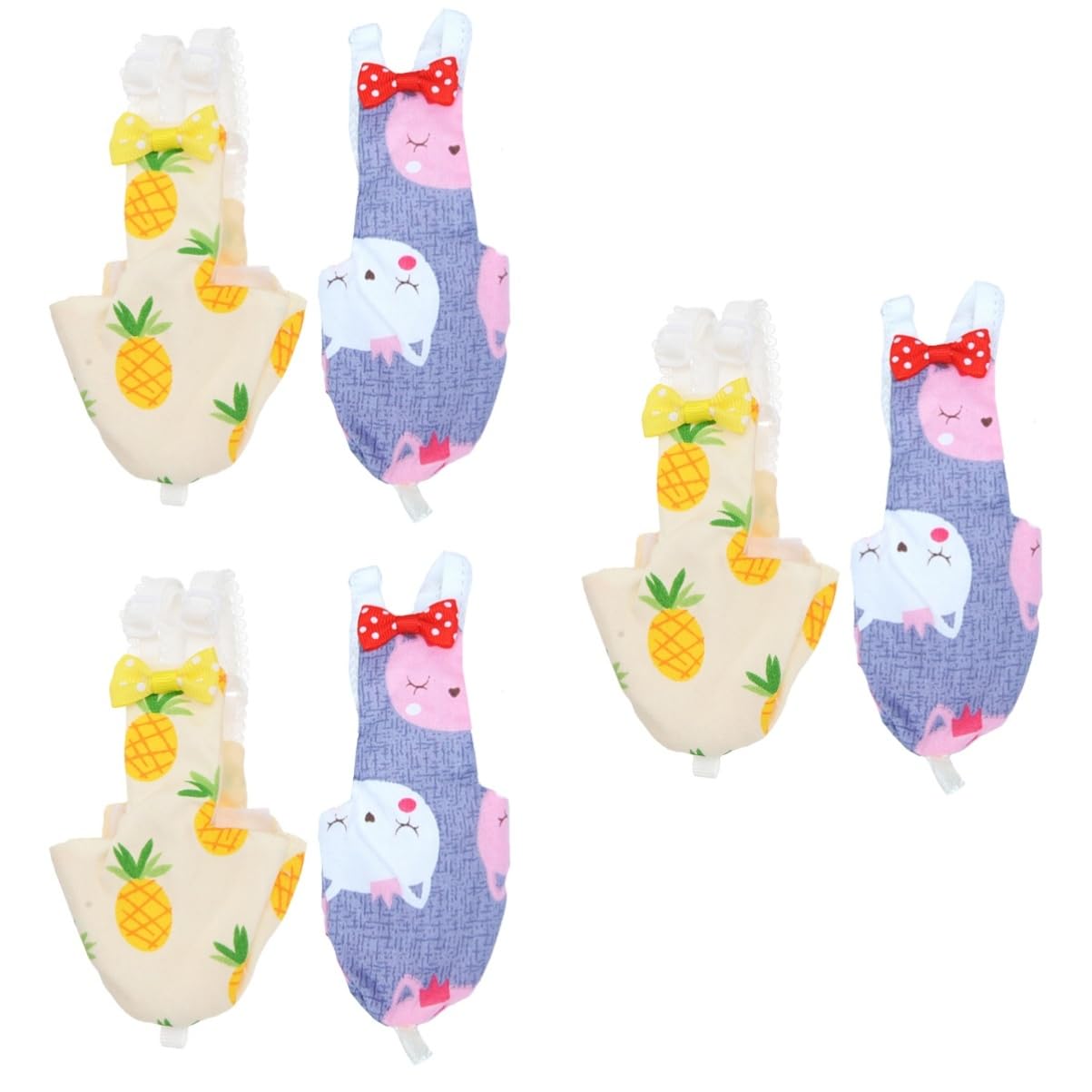 FRCOLOR 6pièces Culotte Réutilisable pour Oiseaux avec Design Élégant Nœud pour Perroquets Et Pigeons Idéale pour Animaux De Compagnie Lavable Et Pratique