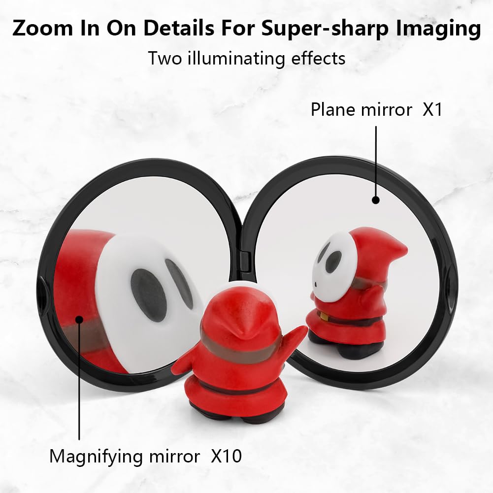 OSDUE Makeup Mirror, 10X Magnifying Mirror Compact Double Sided Mirrors - Image 4