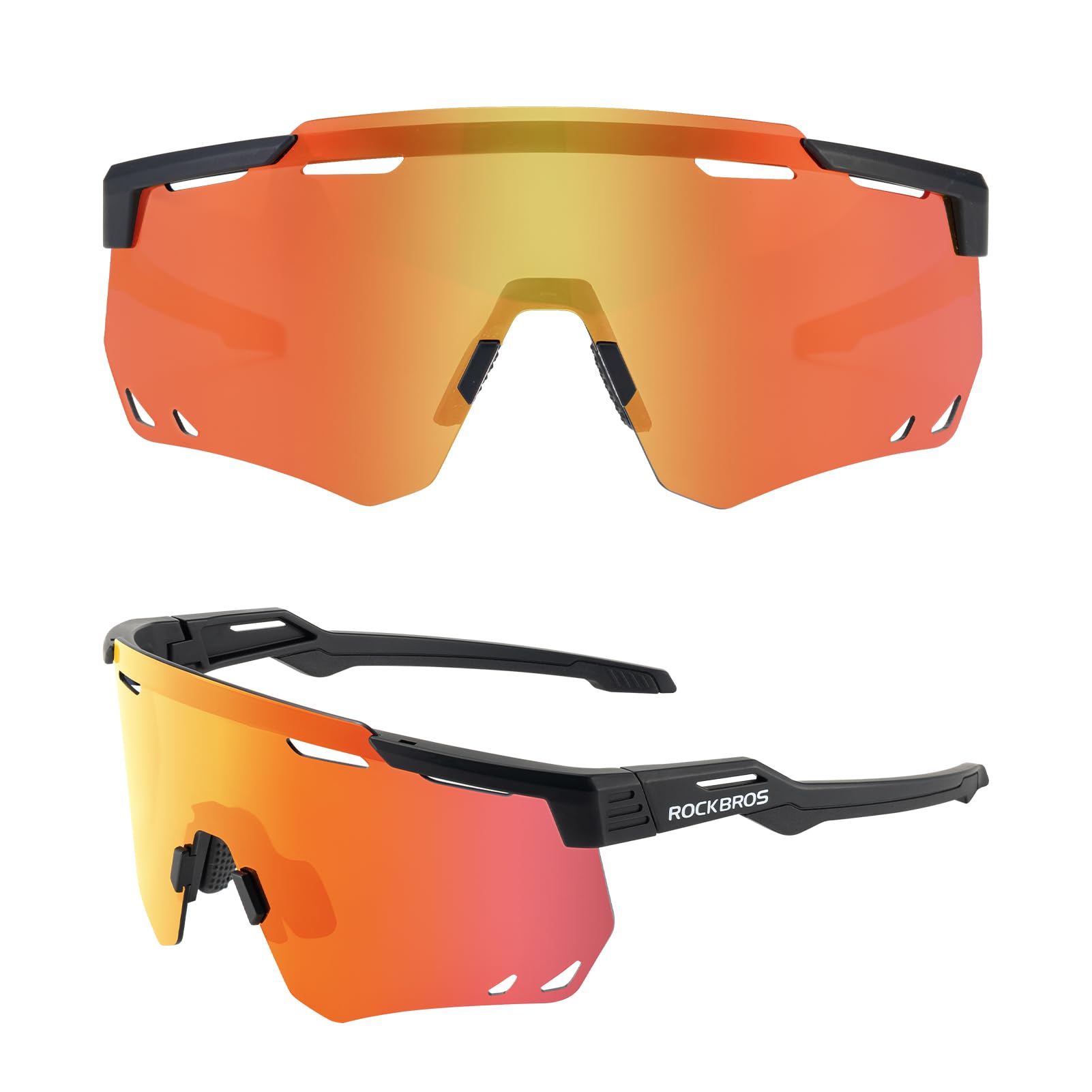 ROCKBROS Polarized Cycling Glasses, Sports Sunglasses for Men Woman, UV Protection Biking Sunglasses for Running Fishing Driving-picture-32