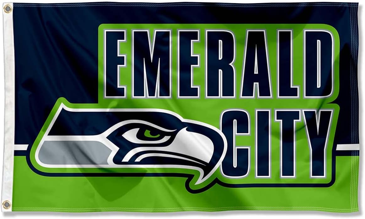 Seattle Seahawks Emerald City 3x5 Outdoor Flag
