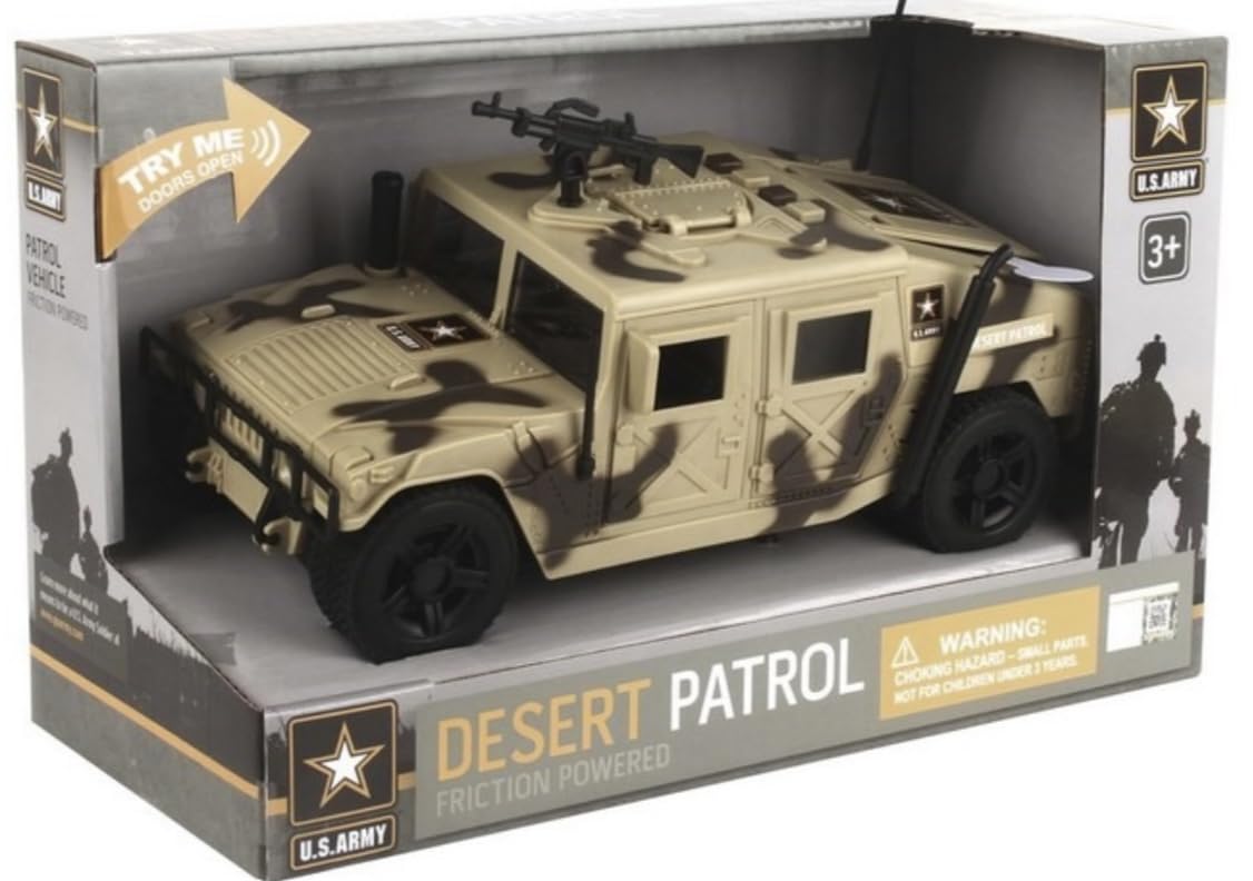 Amazon.com: 美國陸軍沙漠巡邏悍馬裝甲車,聲音摩擦動力3+ : 玩具和遊戲