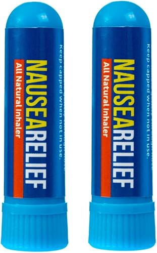 Basic Vigor Paquete de 2 inhaladores de náuseas, aromaterapia para apoyo de quimioterapia, mareos por movimiento, mareos, etc.