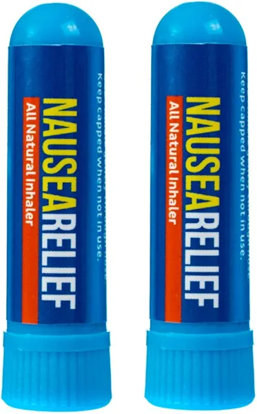 Basic Vigor Nausea Inhaler 2 Pack - Aromatherapy for Chemo Support, Motion Sickness, Queasiness, etc.