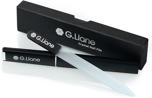 Best Crystal Nail File Set  G.Liane Professional Nail Files Manicure Pedicure Kit For Natural Nails Acrylic Nails Gels Nails Manicure Tools For Home And Salon (Black)