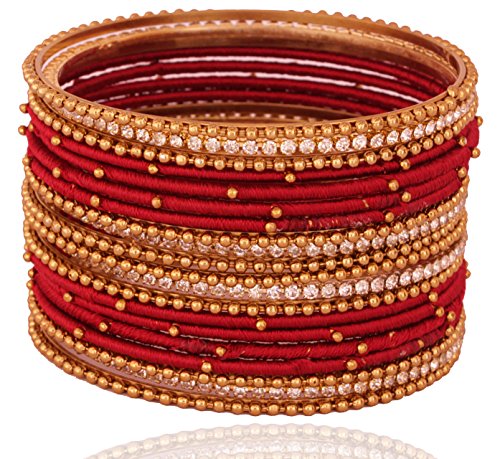 Zircon Studded Bangles Set For Girls, Pack of 20