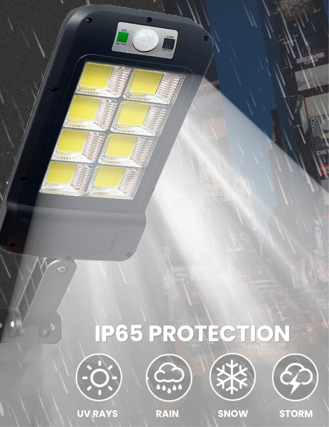 MAGIC SELECT 2X Lampada Solare Esterno Con Sensore Di Movimento - 100 LED, Pannello Integrato, Impermeabile IP66, 3 Modalità, Per Giardino, Garage, Balcone