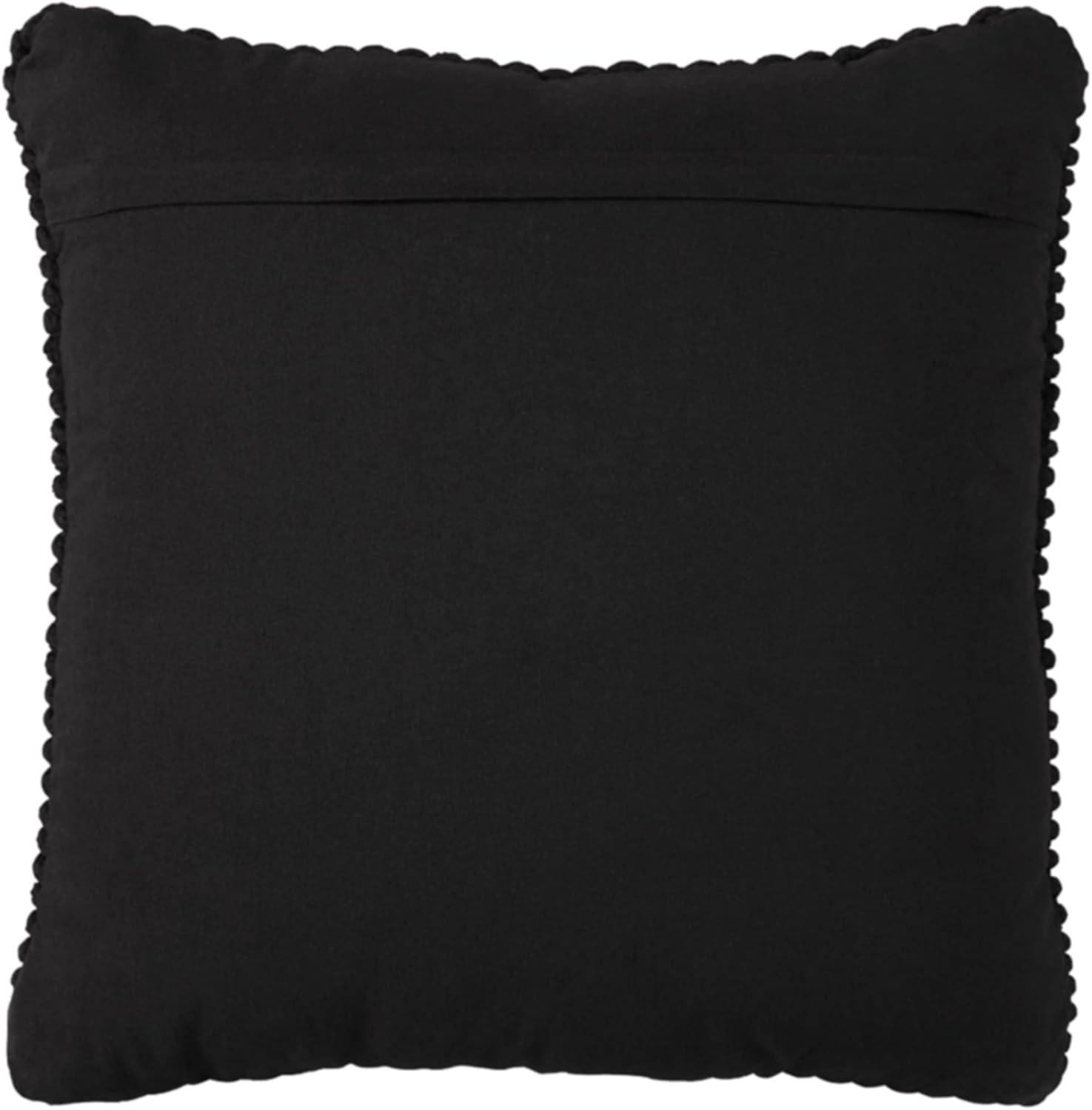 Signature Design by Ashley Renemore Modern Farmhouse Square Cotton Accent Pillow, 20 x 20 Inches, Black