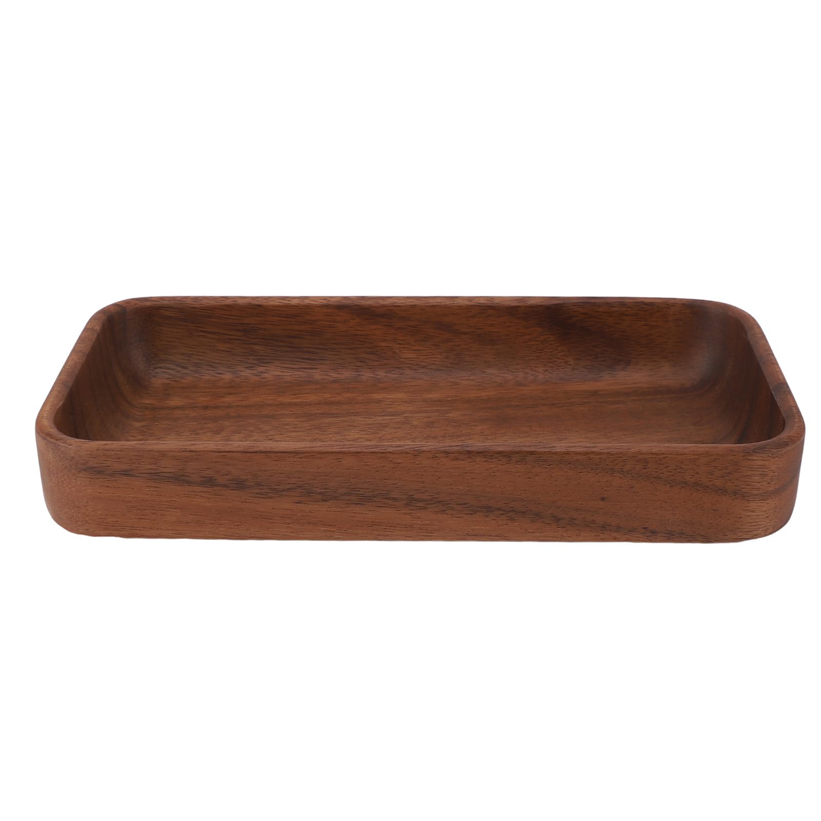 Cyrank Wooden Salad Bowl, Fruit Snack Plate Bowl Extra Large Salad Bowl Wood Popcorn Bowls Fruit Bowl for Kitchen Counter for Dessert Fruit(rectangle)