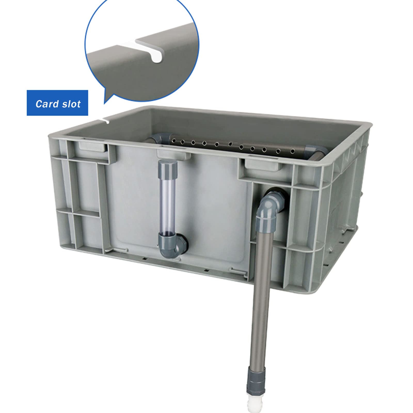 Filtro de Acuario, Caja de Goteo para pecera DIY - Sistema de circulación de Agua Externo para estanques medianos, Caja de Filtro de rotación eficiente para Agua Clara y un Entorno Saludable
