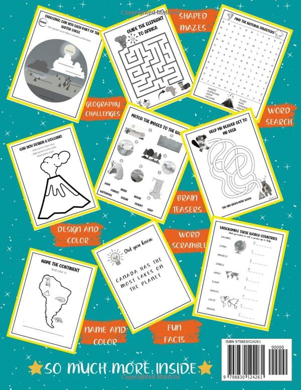 Miniatura 2 de Geography Activity Book For Kids The Perfect Geography Workbook For Kids Ages 8-12  Dot To Dot  Word Search  Mazes And More The Ultimate Travel ...