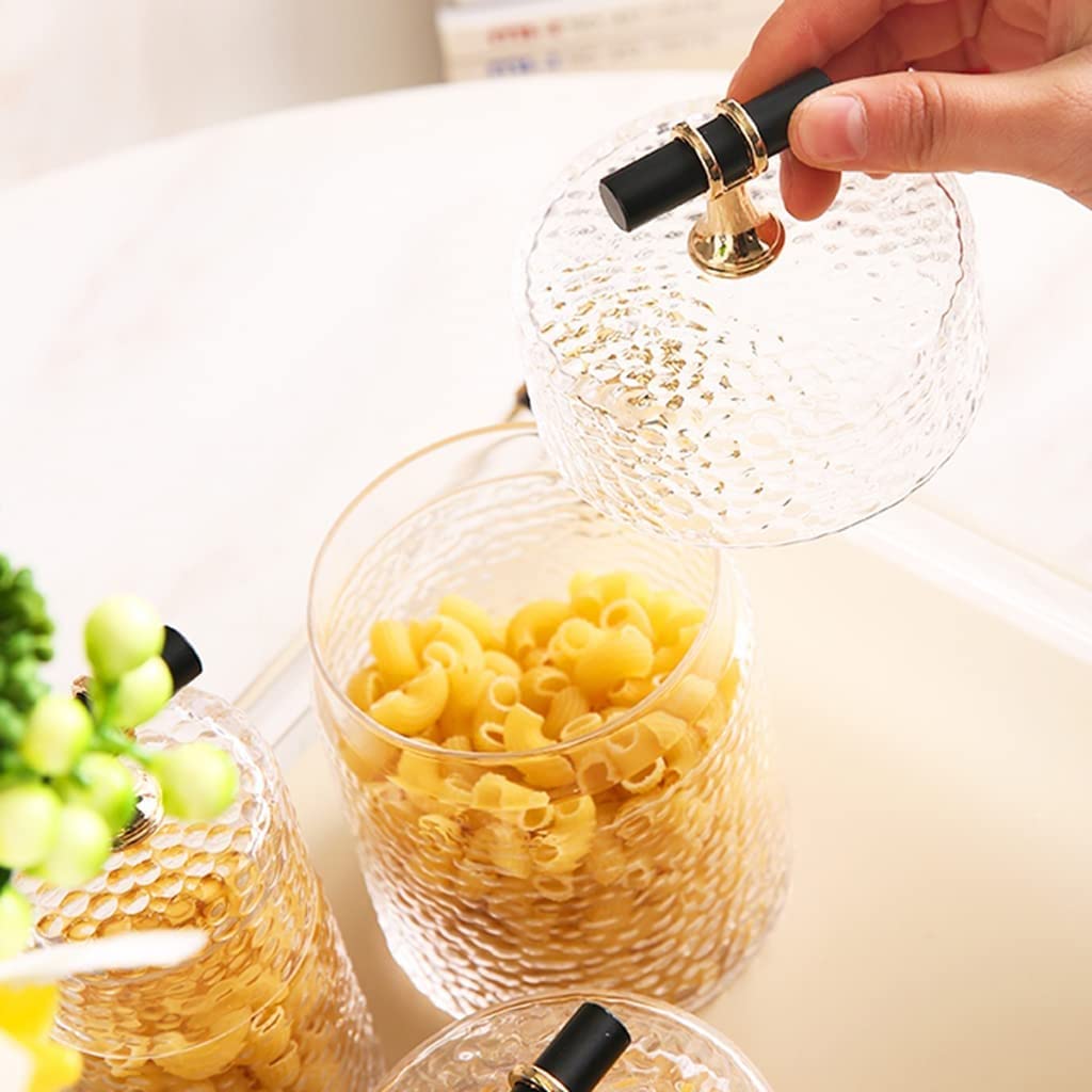 Tarro de Caramelo, Tarro de Caramelo de diseño Moderno, tarros de Cristal para Dulces con Tapa y Mango de Metal, tarros de Caramelo para Buffet de Dulces
