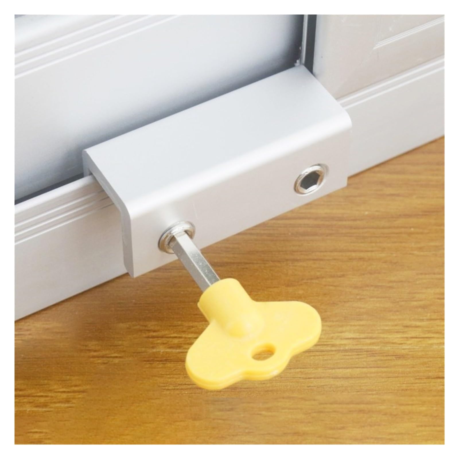 Serrures pour fenêtres coulissantes, Serrure à clé en alliage d'aluminium for fenêtres et portes coulissantes, plusieurs tailles disponibles(B 10pcs)