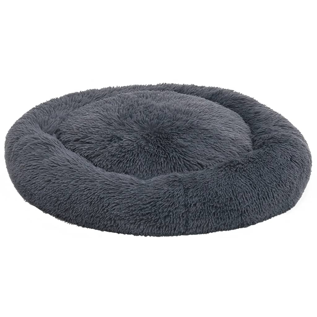 vidaXL Cojín Lavable para Perros y Gatos Felpa Gris Oscuro 90x90x16 cm Colchón