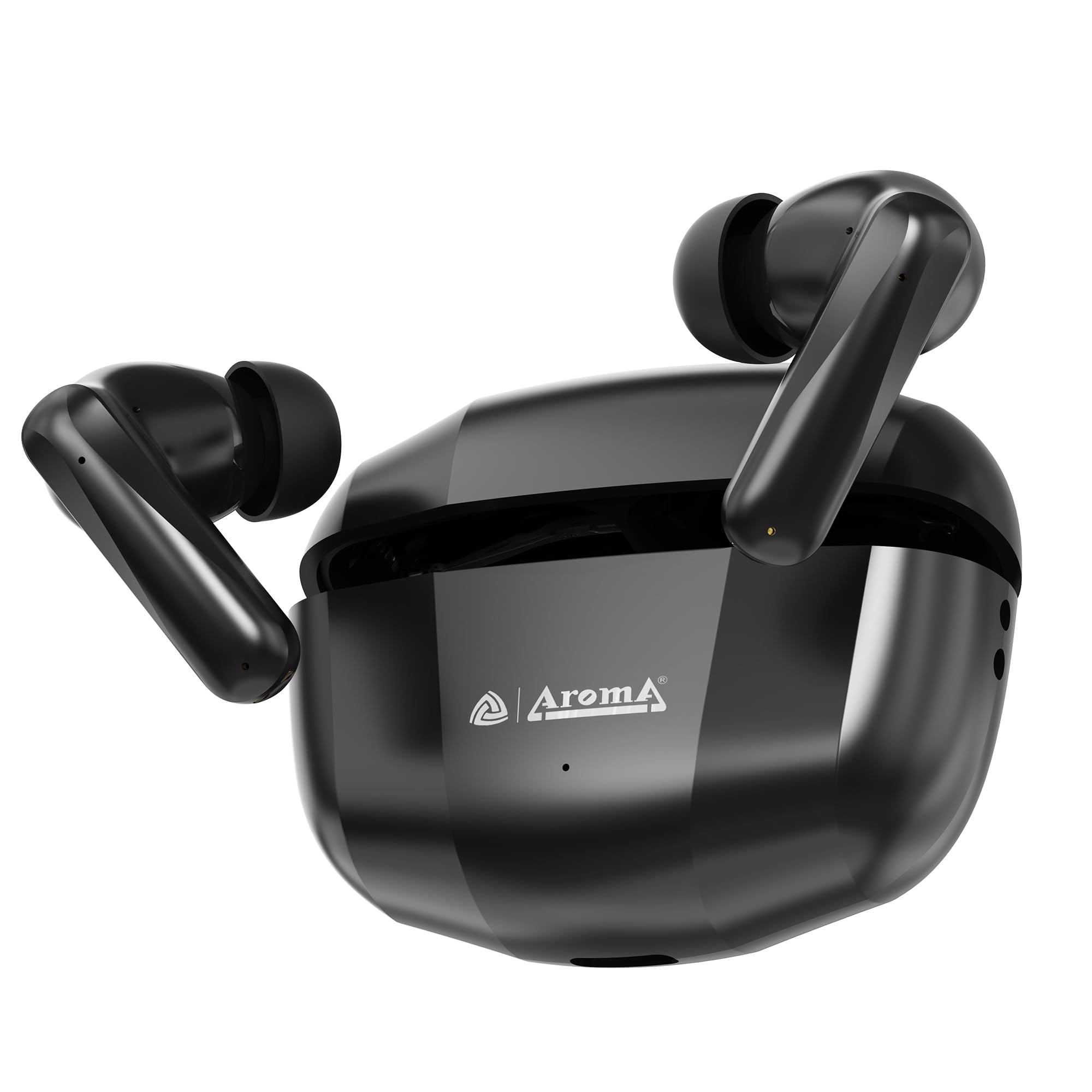 AROMA TWS4 Jaguar V5.4 True Wireless Earbuds – Up to 60H Playtime | ENC | Fast Charging | Heavy Bass (Carbon Black)-picture-11