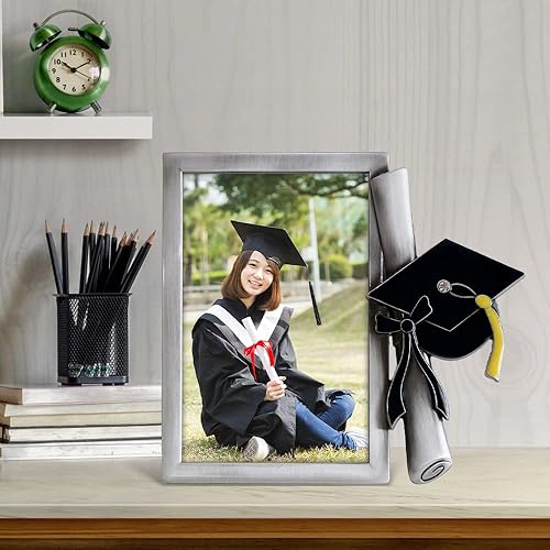 Vista 59 de LASODY Marco de fotos de graduación - Decoración 2025, regalos para él y ella, marco de fotos con borlas