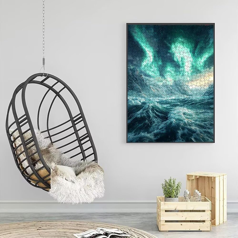 Puzzle 3000 elementów, puzzle dla dorosłych morze aurora artystyczne puzzle, gra puzzli, drewniane układanki, niemożliwe klasyczne układanki, do gry edukacyjnej wyzwanie zabawki, układanki rodzinne