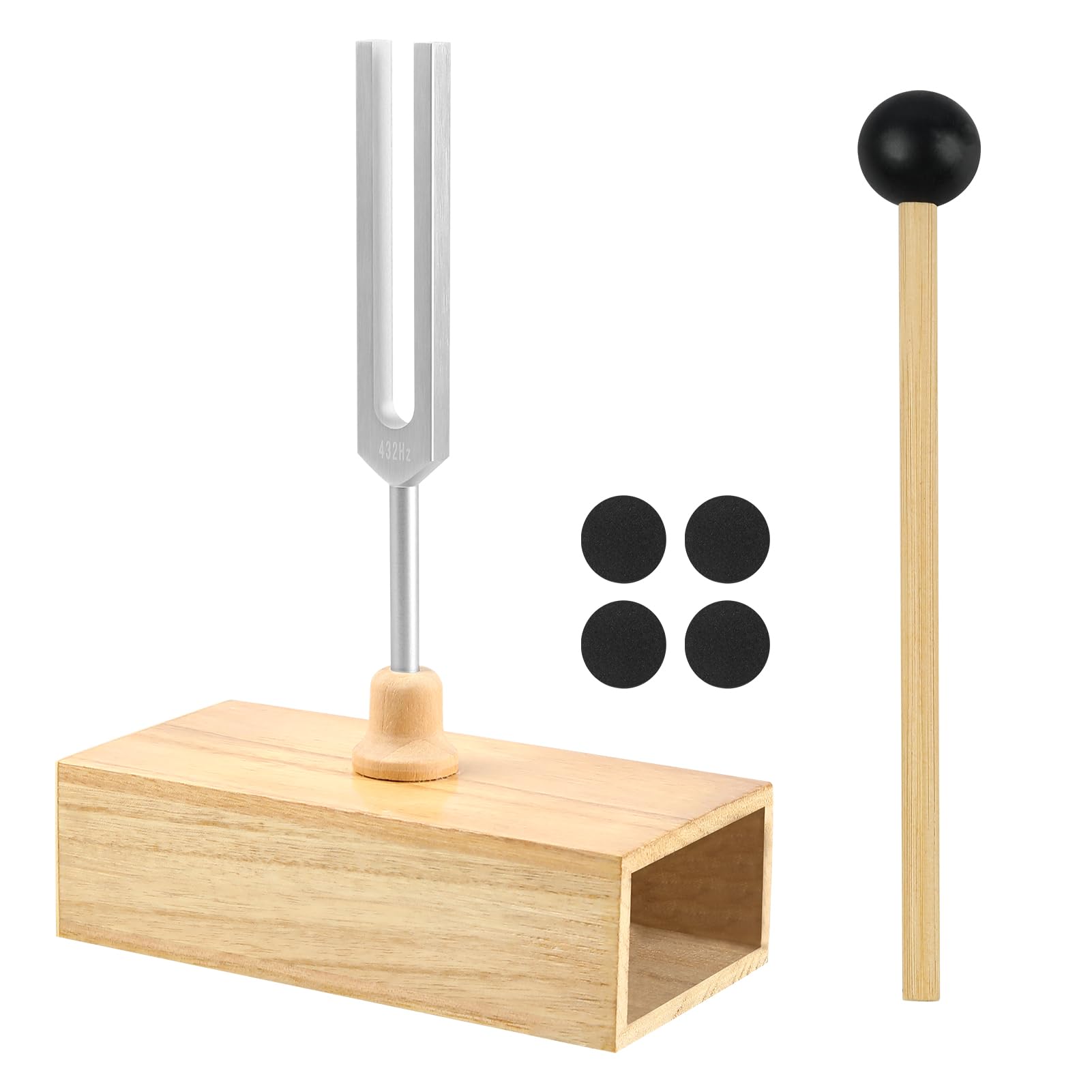 Amazon.com: GOGHOST 432 Hz Tuning Fork Set with Wooden Resonator