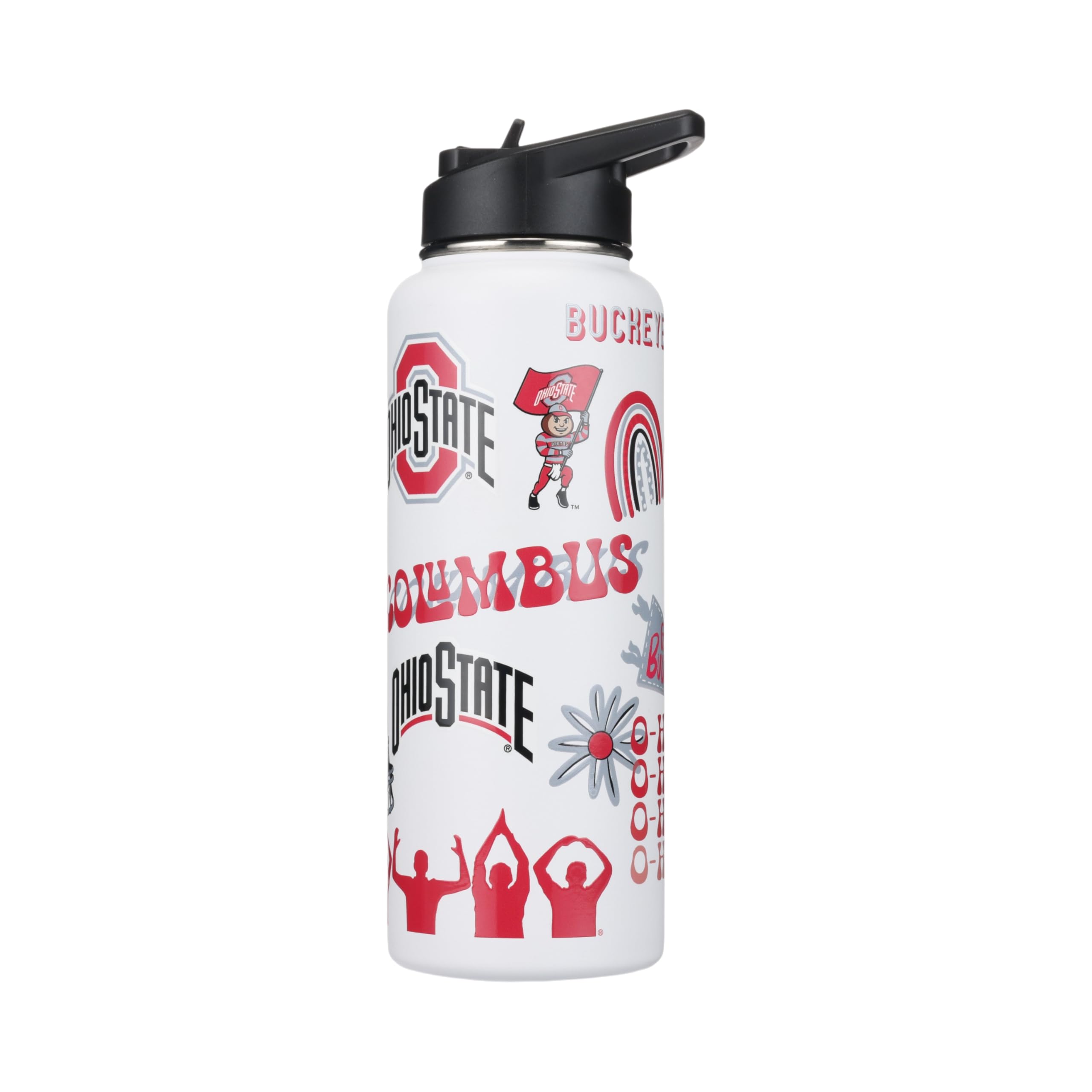 The Memory Company Offiziell lizenzierte Team-Spirit-Trinkflasche, doppelwandig, isolierter Edelstahl, BPA-frei, breite Öffnung für einfaches Befüllen und Reinigen, Team-Farbe