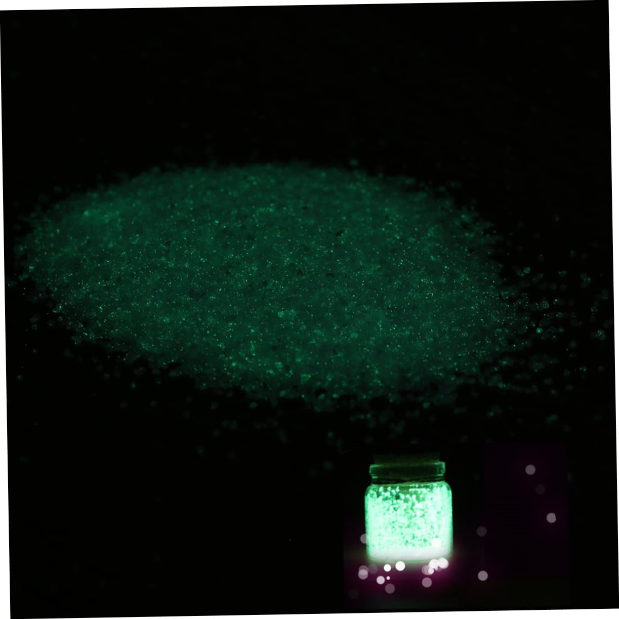 Hemoton Glow in The Dark Luminous Sand Bulk Fluorescent Pigment DIY Epoxy Art 20g Pack