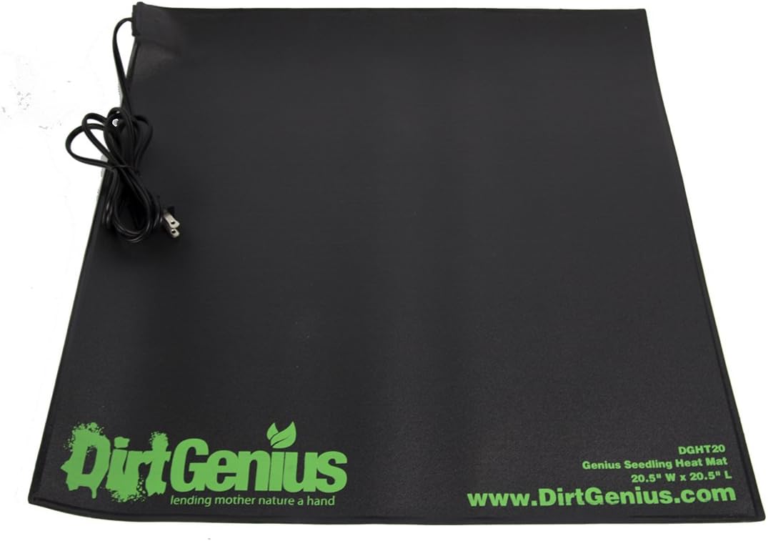 NEW Dirt Genius DGHT20 Warm Seedling Heat Warming Mat Hydroponics 20.5" x 20.5"