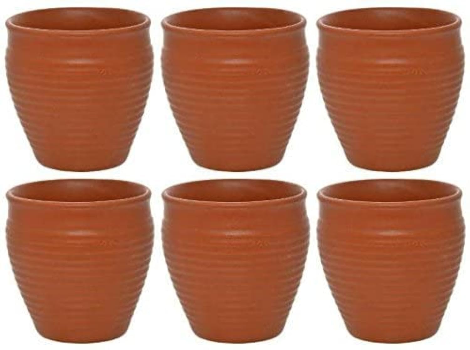 Ceramic Kulhar Kulhad Cups Traditional Indian Tea Chai Coffee Cup 6 OZ (Set of 6pc)