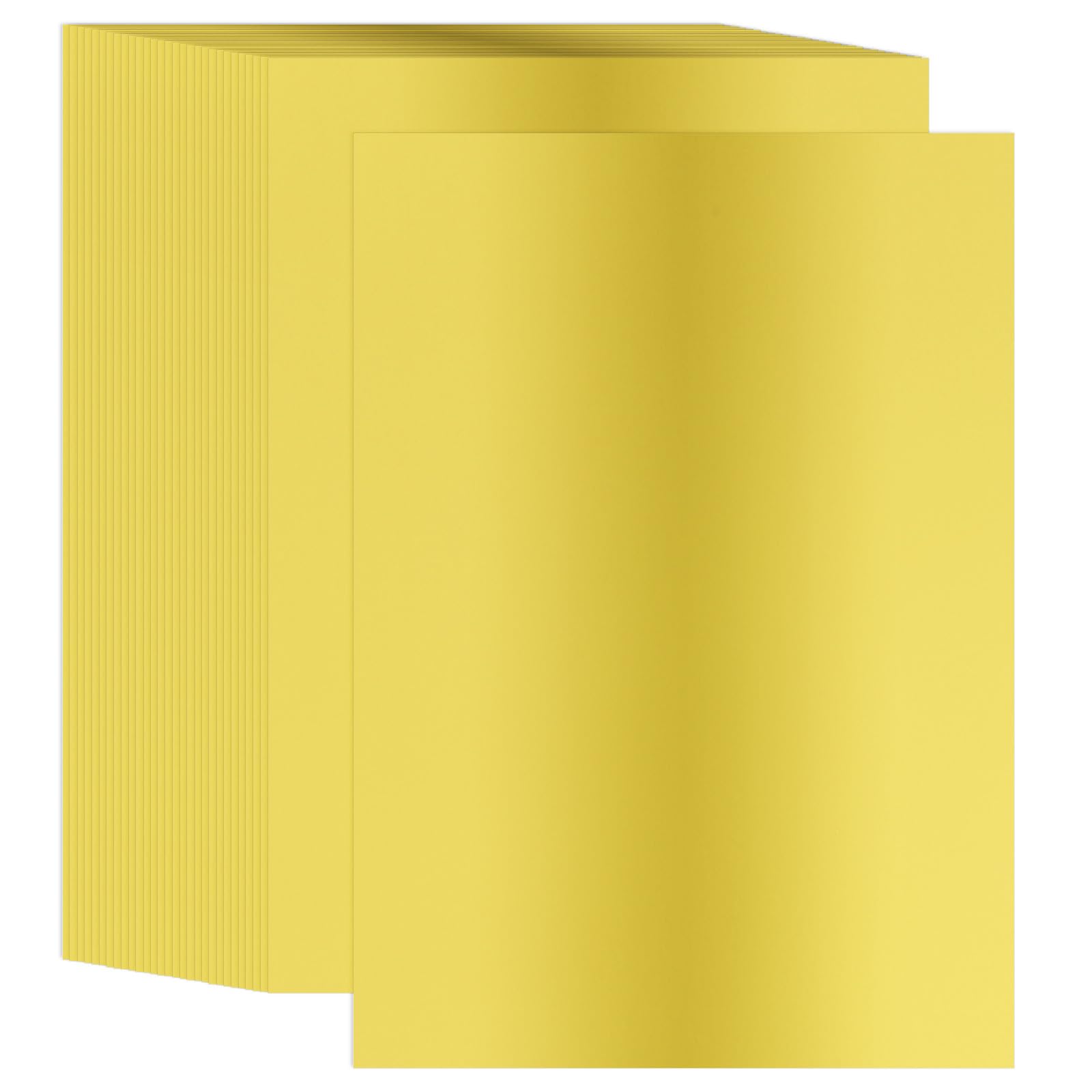 PATIKIL 8.5x11 Inch Metallic Cardstock Paper, 30 Pcs A4 250GSM Foil Mirror Finish Card Stock Board Sheet for Crafting Wedding Decoration Invitations Art DIY, Light Gold