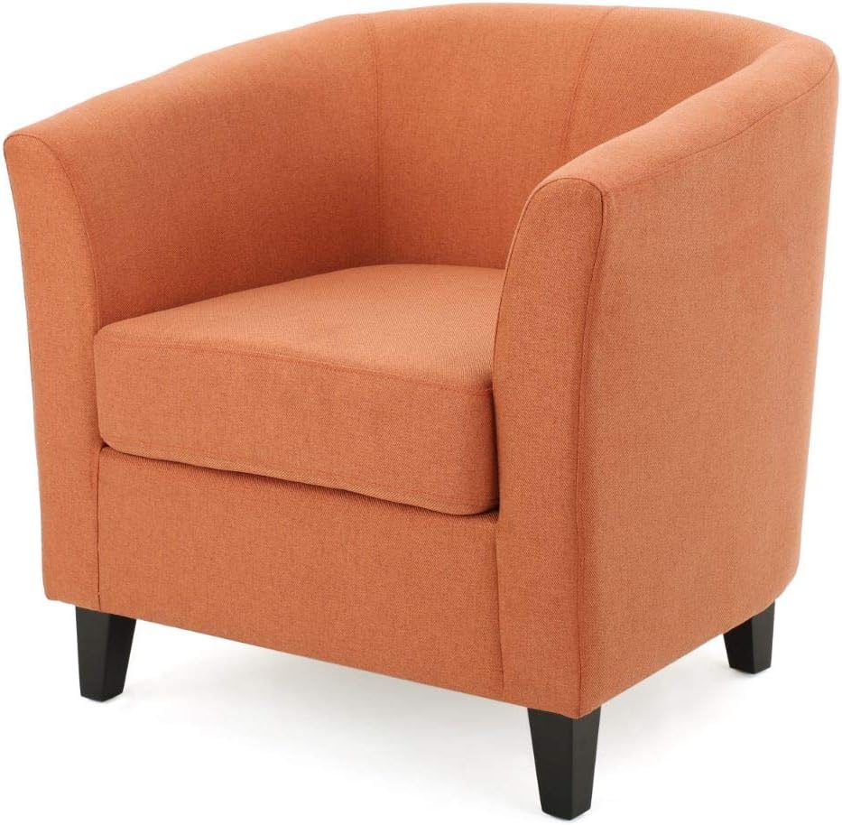 Christopher Knight Home Preston Fabric Club Chair, Orange