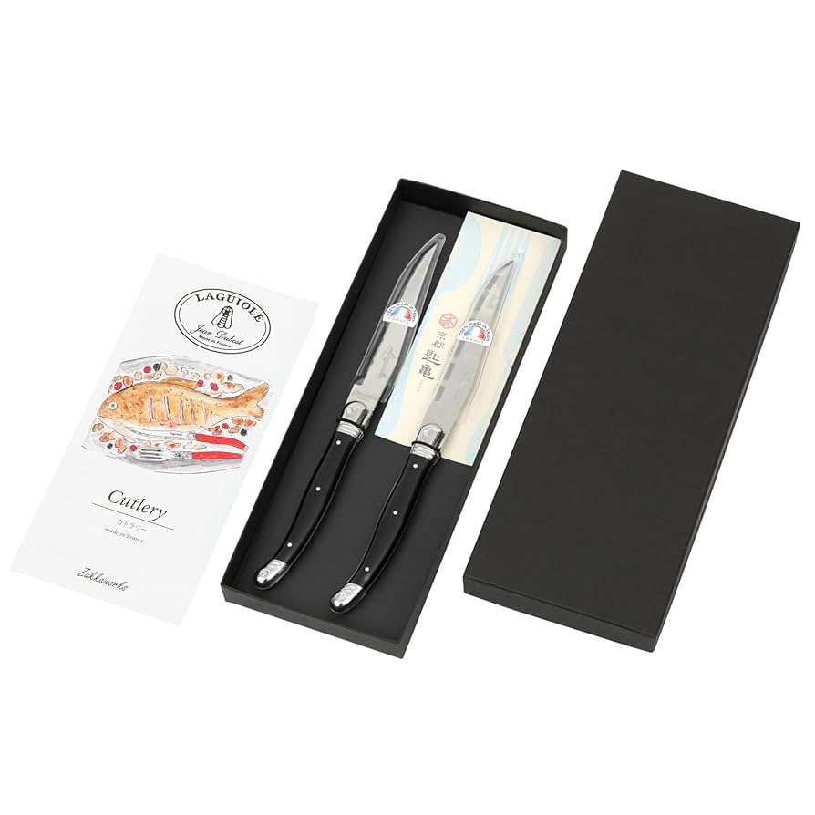 新品未開封　ラギオールステーキナイフ❤️木箱入り Amazon.co.jp: ライヨール ステーキナイフ ギフトセット