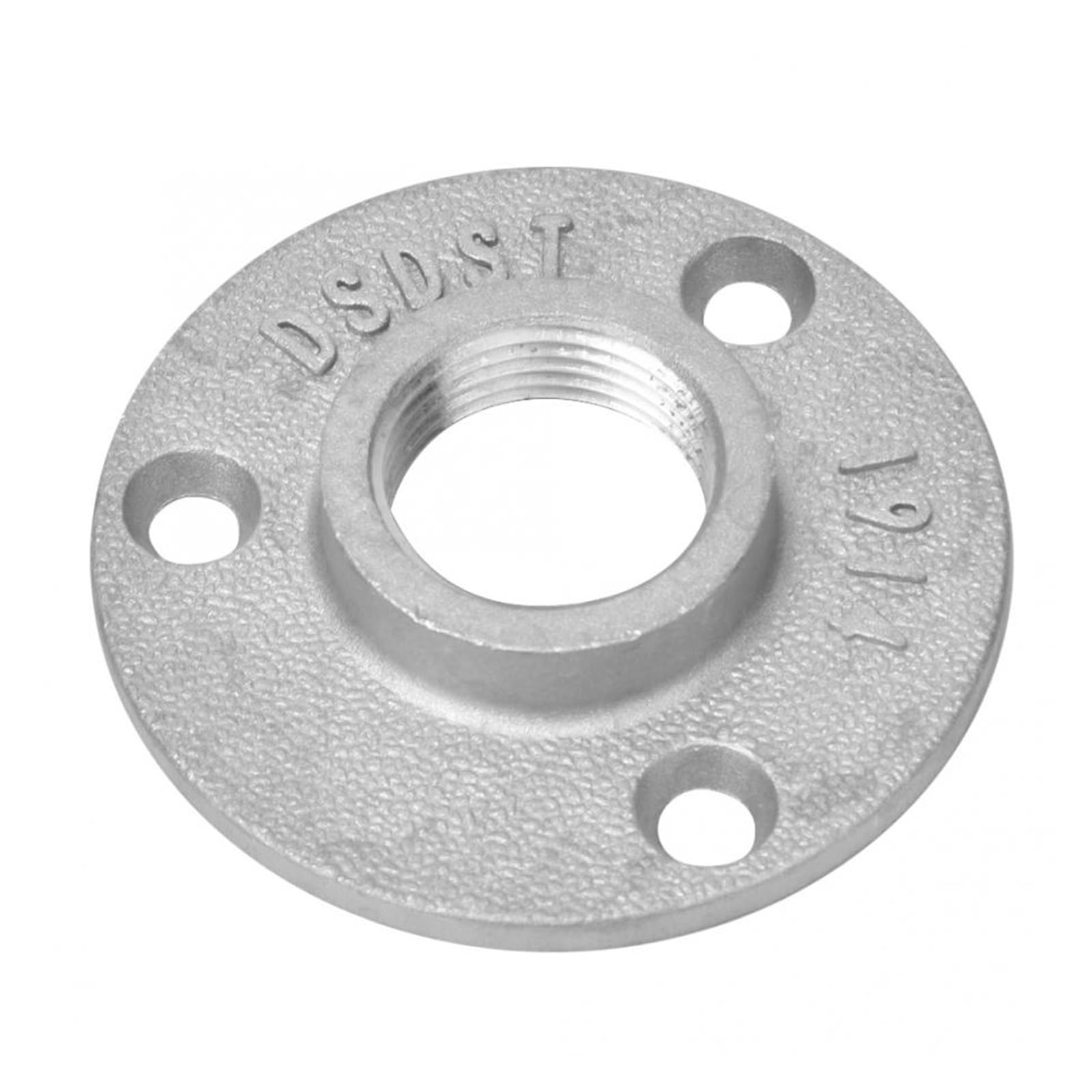 Ozliyy Silver 10Pcs Dn20 3-Holes Flanges Base Pipe Fittings Aluminum Alloy Threaded Flange Shelf Fixing