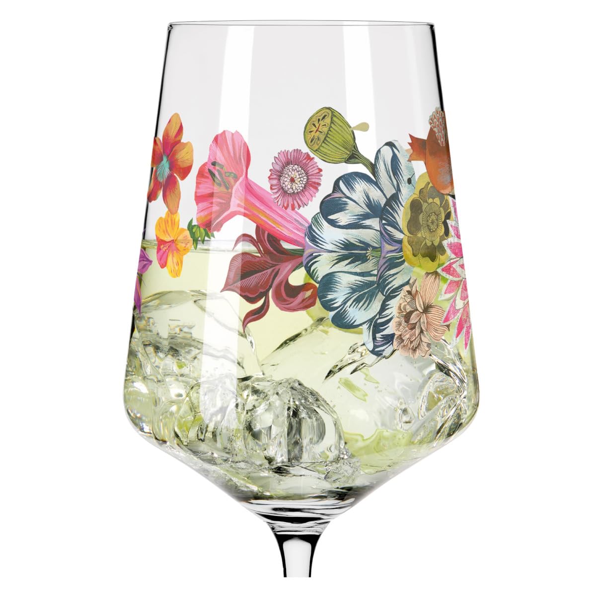RITZENHOFF 2931006 Kieliszek do aperitifu 500 ml - seria Sommerrosa - motyw nr 6 z rośliną, drzewem - Made in Germany