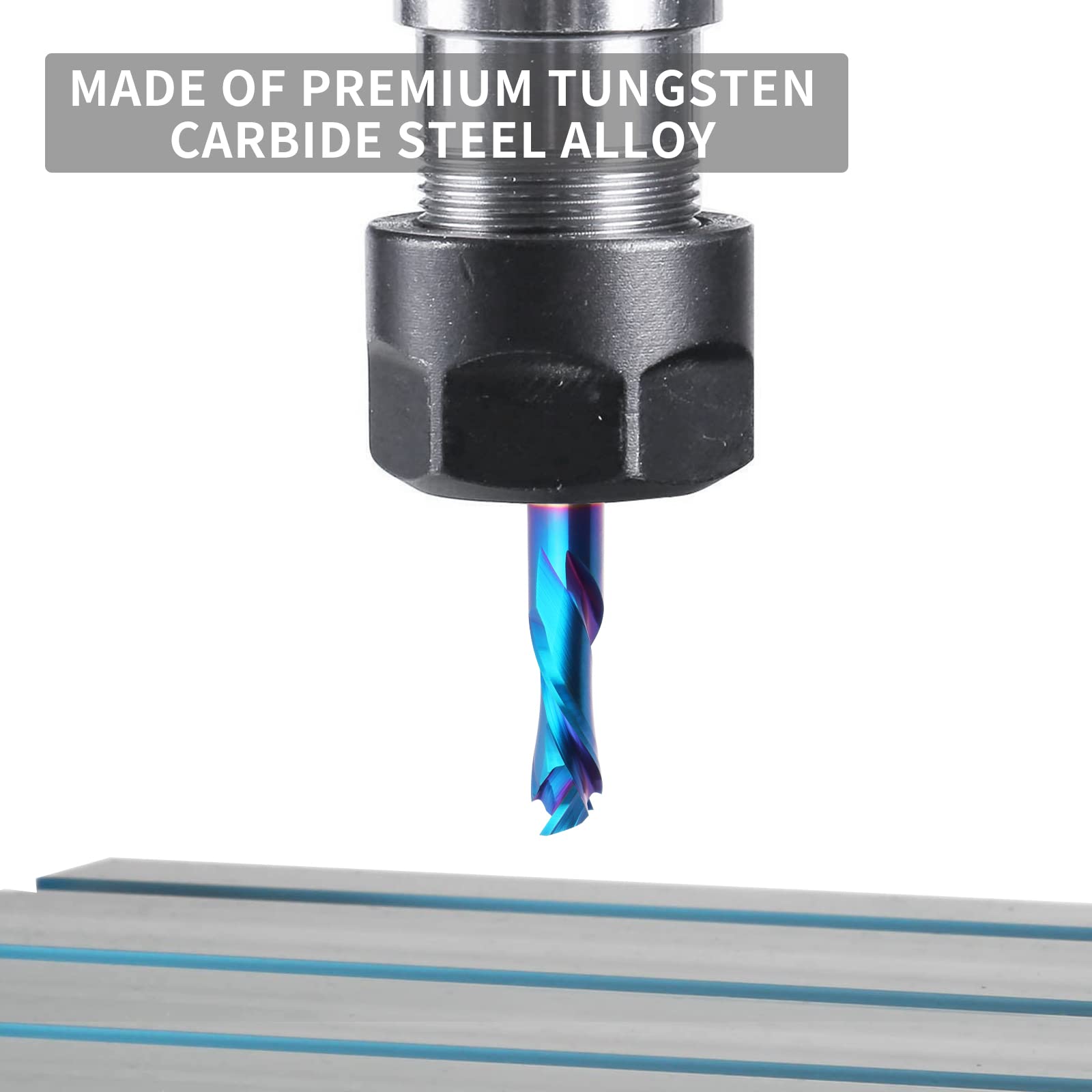 Snapklik.com : EANOSIC Spiral Router Bits Up Down Compression Bit 1/2 ...