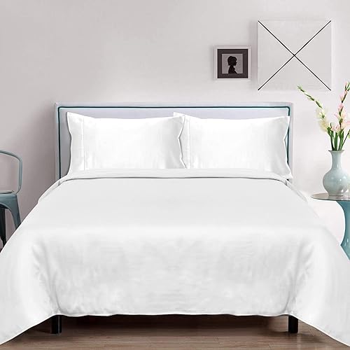 Miniatura 1 de Linenwalas - Juego de sábanas de bambú refrescantes, 4piezas, suaves, de 1800hilos, bolsillo profundo de 16pulgadas, transpirables, cómodas y