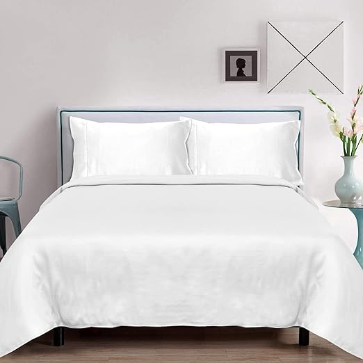 LINENWALAS Bamboo Sheets Set Queen Size Breathable,Cooling, Silky