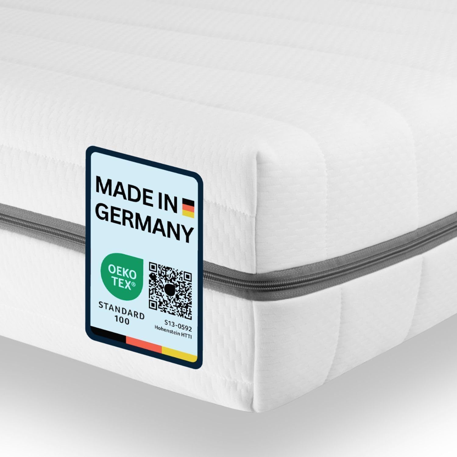 Matratze 100x190 - Höhe 15cm, Duo Härtegrad H2 H3-7-Zonen Kaltschaummatratze - Bequem, hygienisch, atmungsaktiv