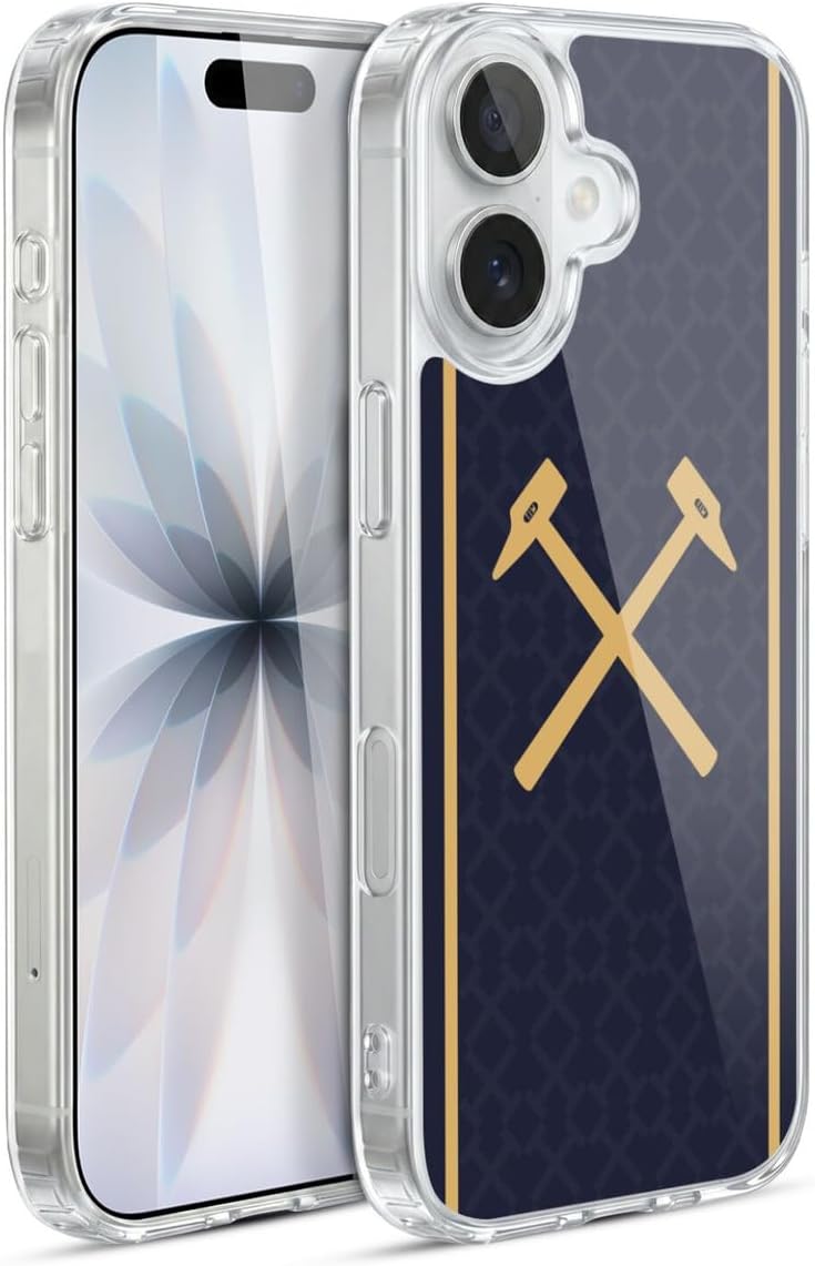 Head Case Designs Officially Licensed West Ham United FC Third 2025/26 Crest Kit Gel Case [Military Grade Protection] Compatible with Apple iPhone 17