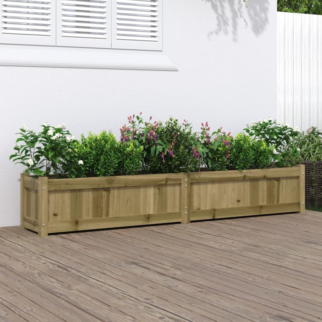 Garden Planter for Your Dream Oasis, Spacious 70.9"x12.2"x12.2", Natural Solid Pine Wood for Home and Garden