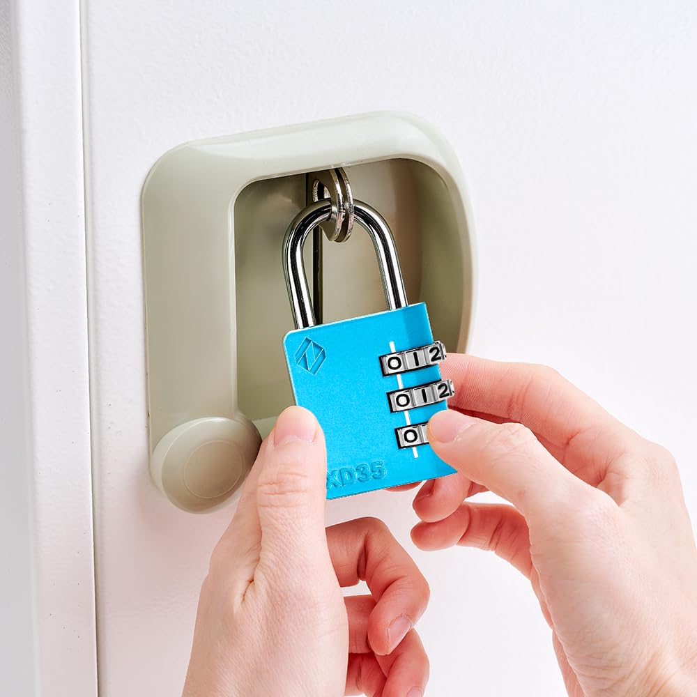 Zarker XD35 Combination Lock, 3-Digit Padlock for School Gym