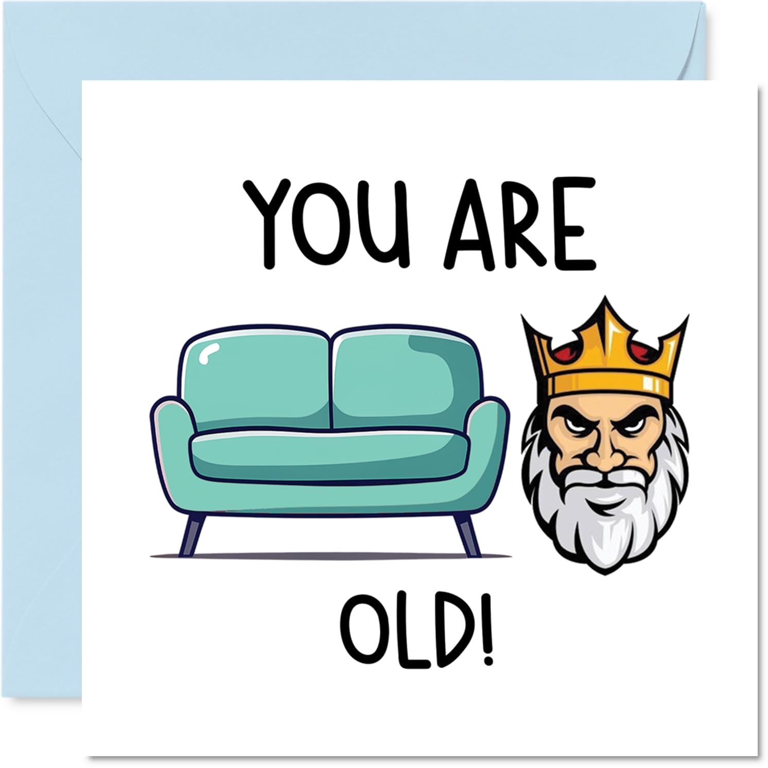 Rude Family Birthday Card - Sofa King Old - Funny Happy Birthday Card for Family from Colleague Friends, 145mm Joke Humour Bday Greeting Cards