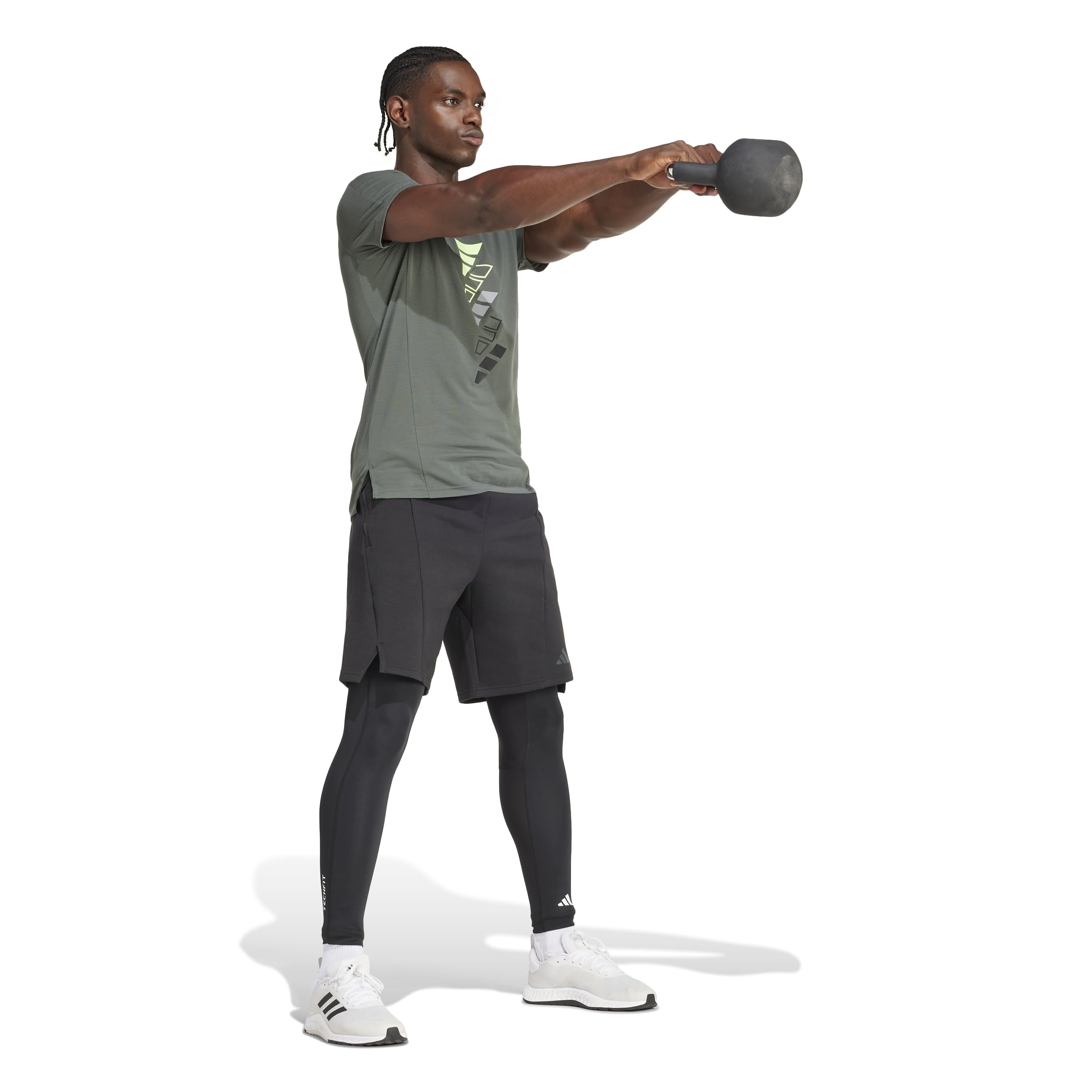 adidas Men's Mallas largas Techfit Compression Training, Black, S