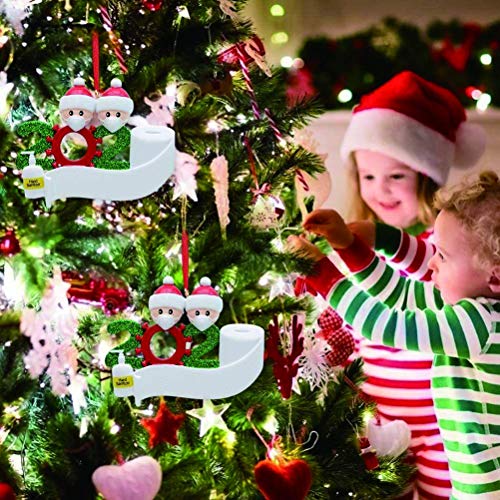 Stickit Graphix Christmas Decorations Indoor, 2020 Christmas Ornament Quarantine Survivor Personalized Decorating Gifts Customized Party Decor for 1-7 Family Members