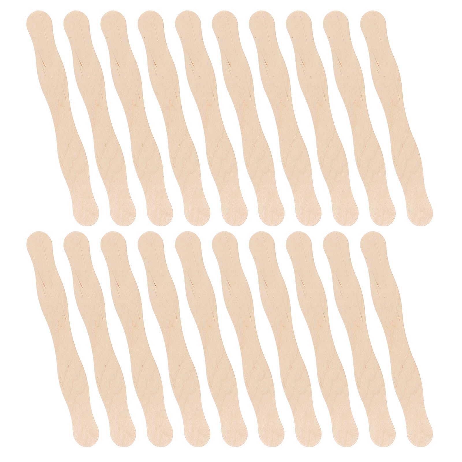 200 Pezzi Bastoncini di Legno Ondulati per Lavoretti, Spessi e | Legno Grezzo Khaki, Bordi Lisci senza Sbavature, Adatti a Studenti e Adulti, per Aula e Progetti DIY