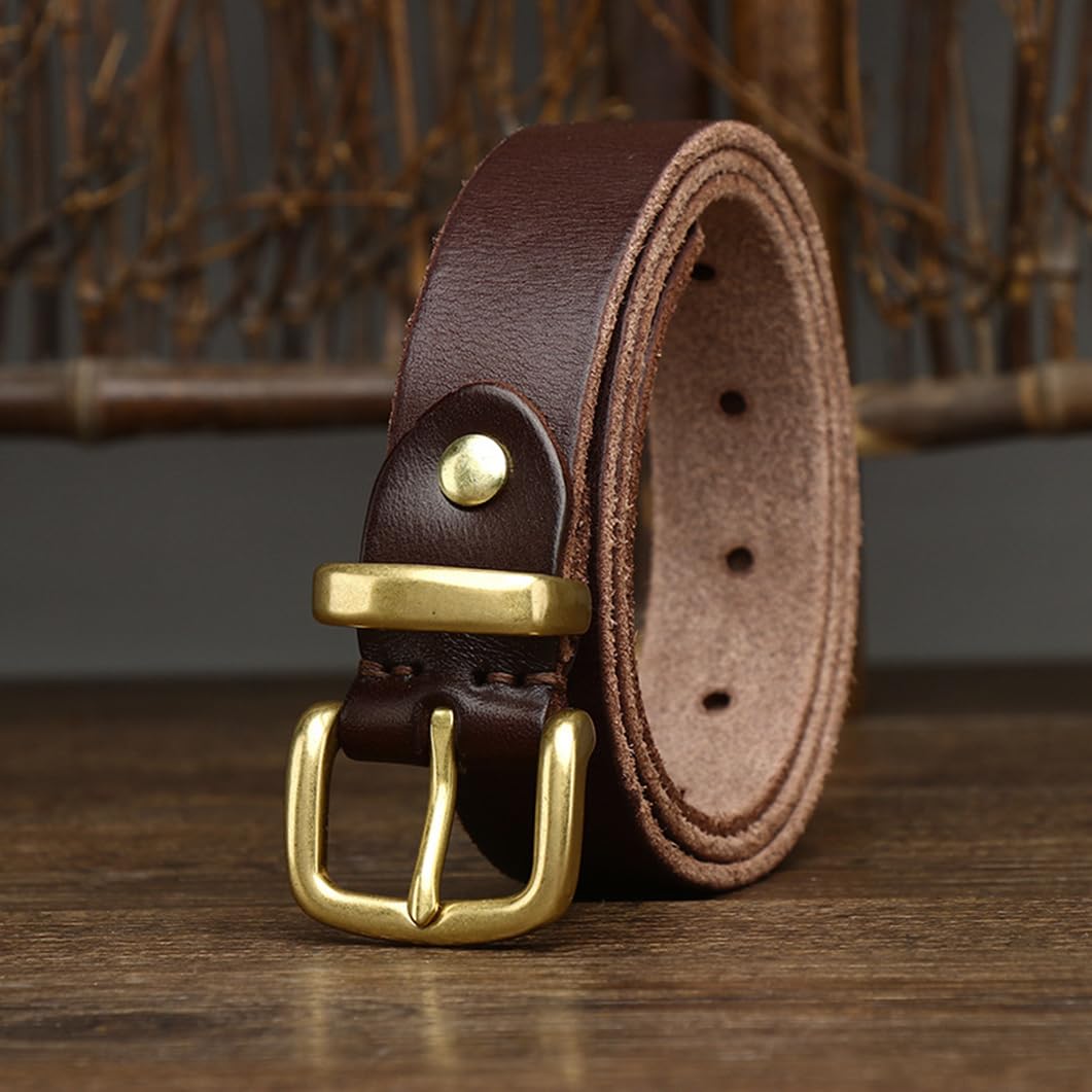 Cinturón Fino De Cuero For Mujer, Hebilla Cuadrada Dorada, Correa Fina 2,8 Cm Ancho Vaqueros, Pantalones Y Vestidos
