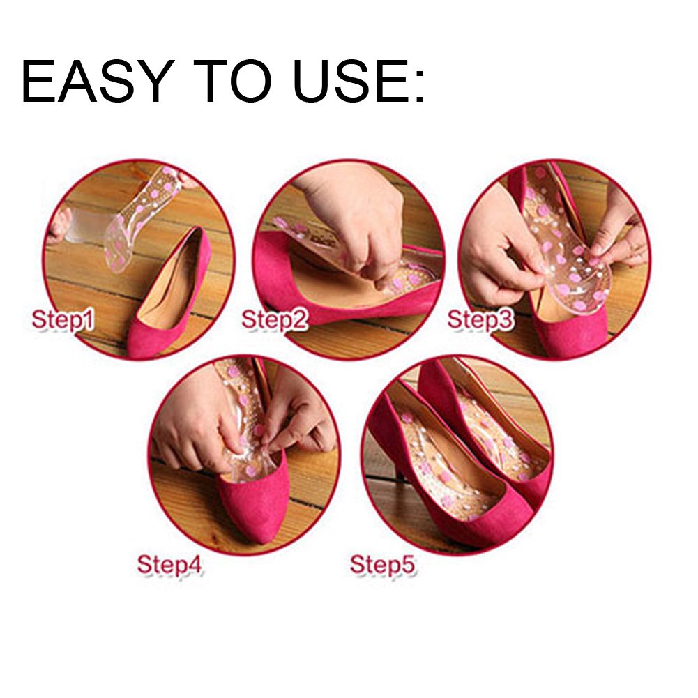 Bringsine Almohadillas de zapatos, tacones de talón de espalda forro zapato amortiguador de arranque. Bring-6072, Insole for High Heels(3pairs), 1