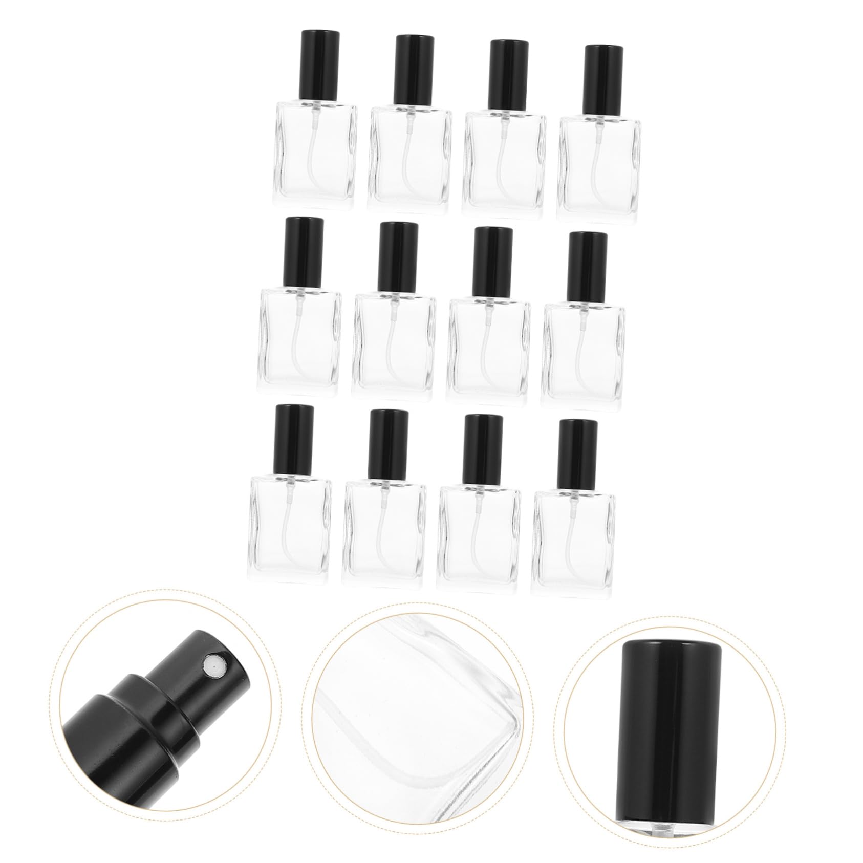 12 Stück Transparente Glas Parfümflaschen 15ml zum Abfüllen