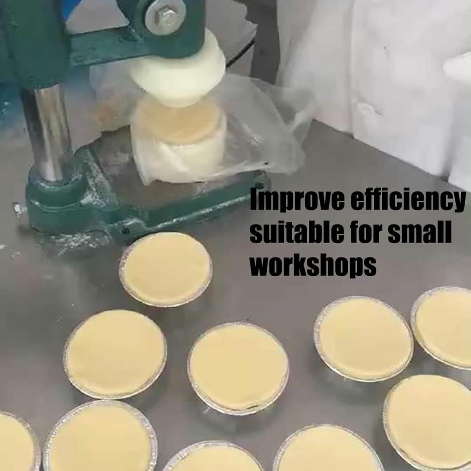 Macchina per la preparazione di crostate, pressa manuale in acciaio inox per crostate di crema pasticcera e gusci di cialde, ideale per panettieri domestici e cucine professionali