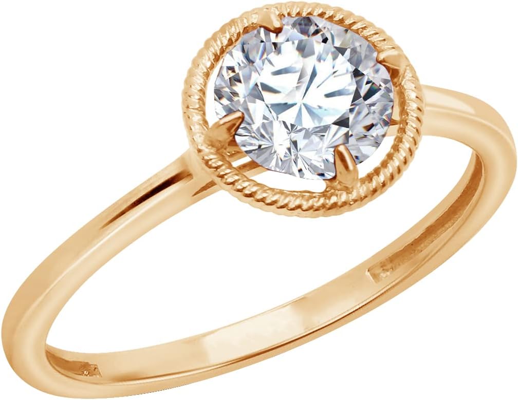 Amazon Essentials10k Gold Imported Crystal March Birthstone Ring (previously Amazon Collection)