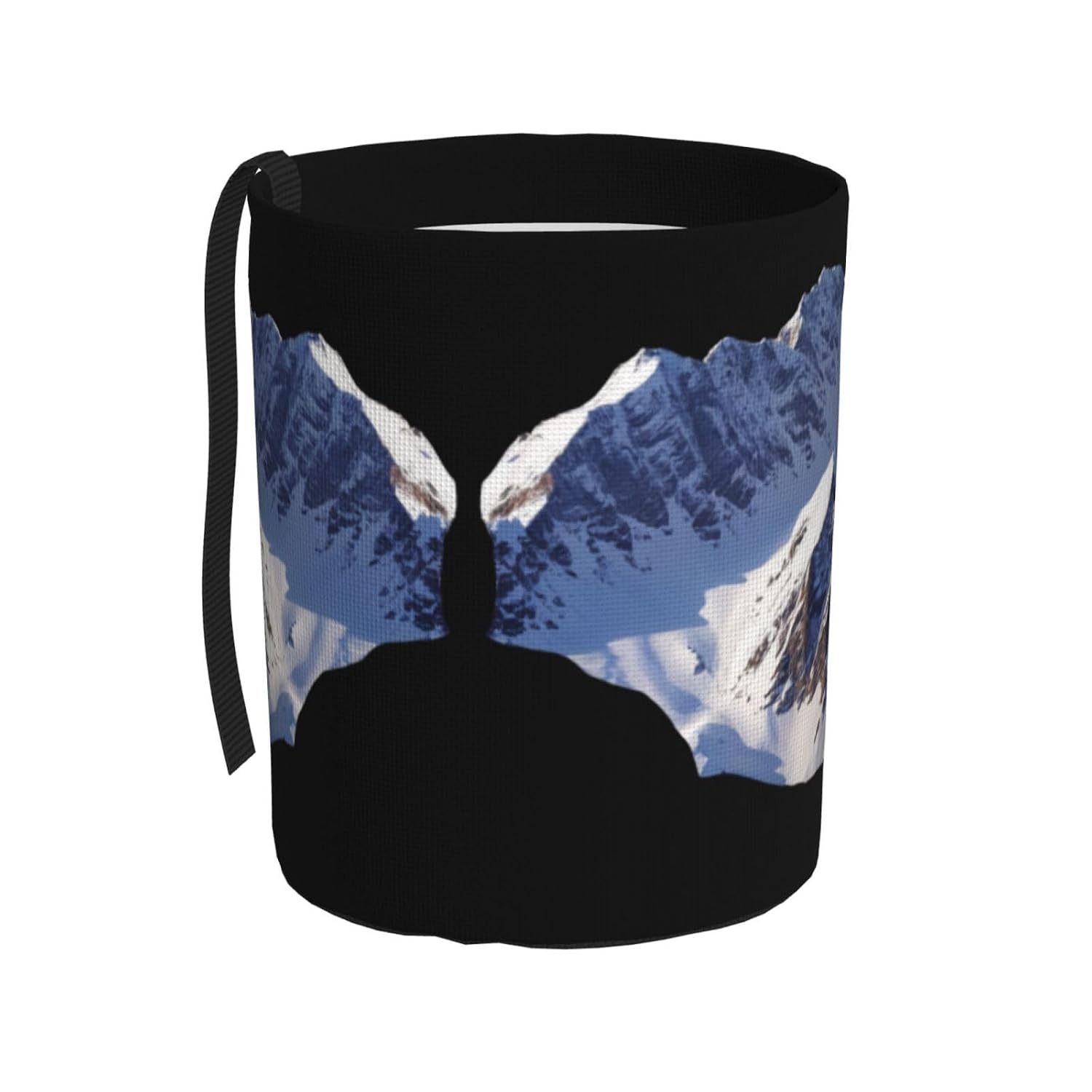Alps Snow Mountains Portable car Trash can, Practical car Storage Bucket, Practical, Convenient and Foldable, a Must-Have for Cars.
